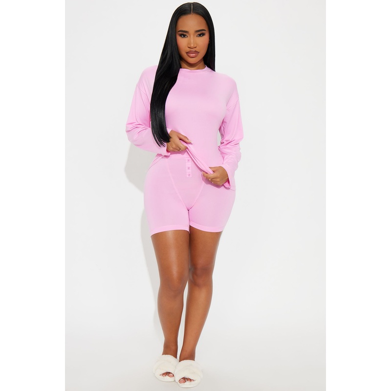 Me And You PJ Boxer Short Set – Pink