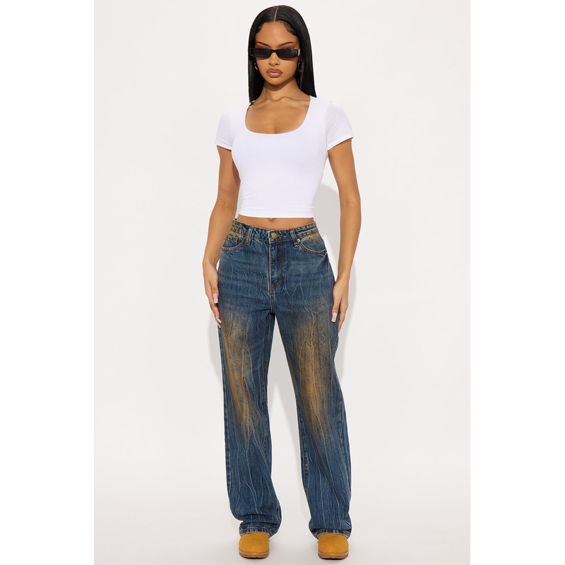 Tustin Tint Straight Leg Jeans – Vintage Wash