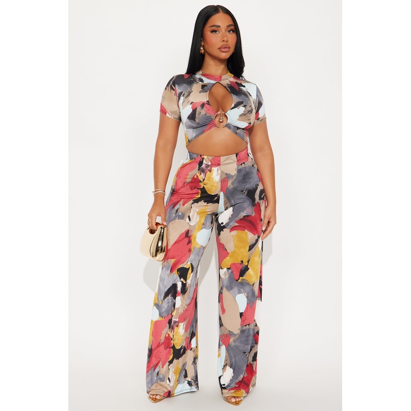 Art Scene Pant Set – Multi Color