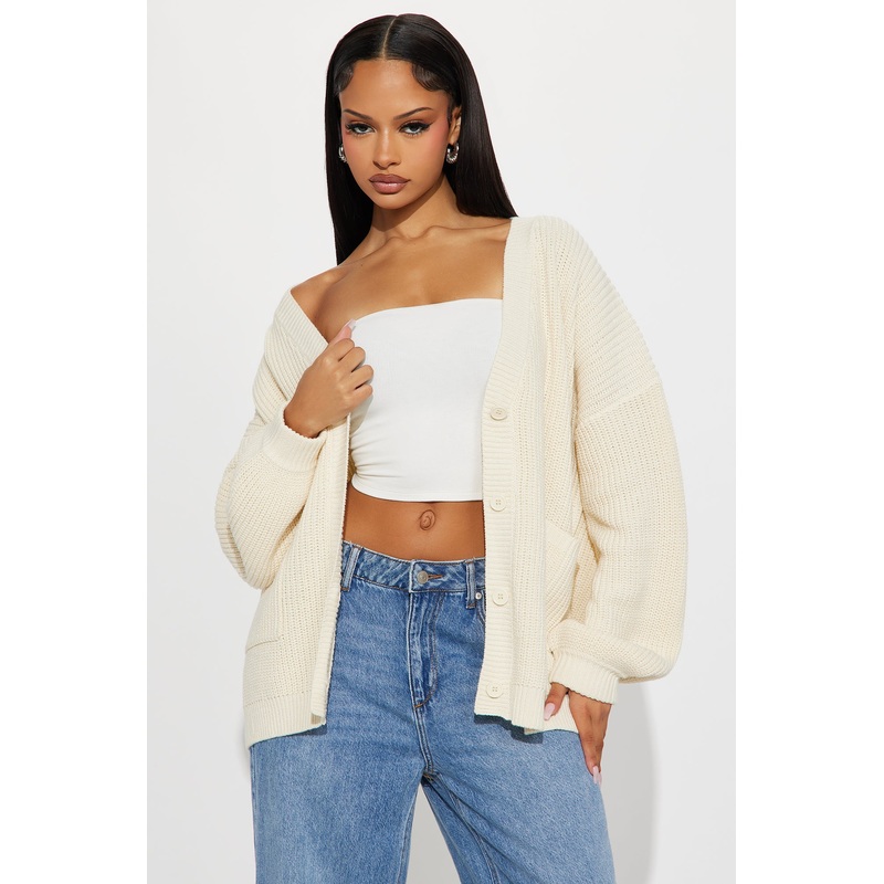 Be My Boyfriend Cardigan – Cream