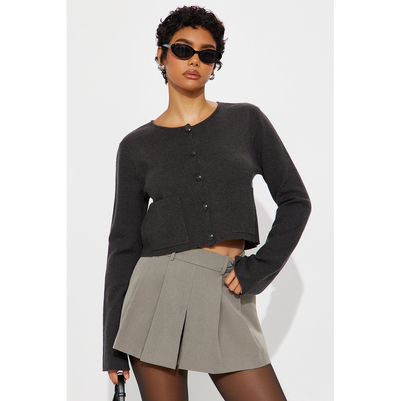 Sweet Talk Cardigan – Charcoal