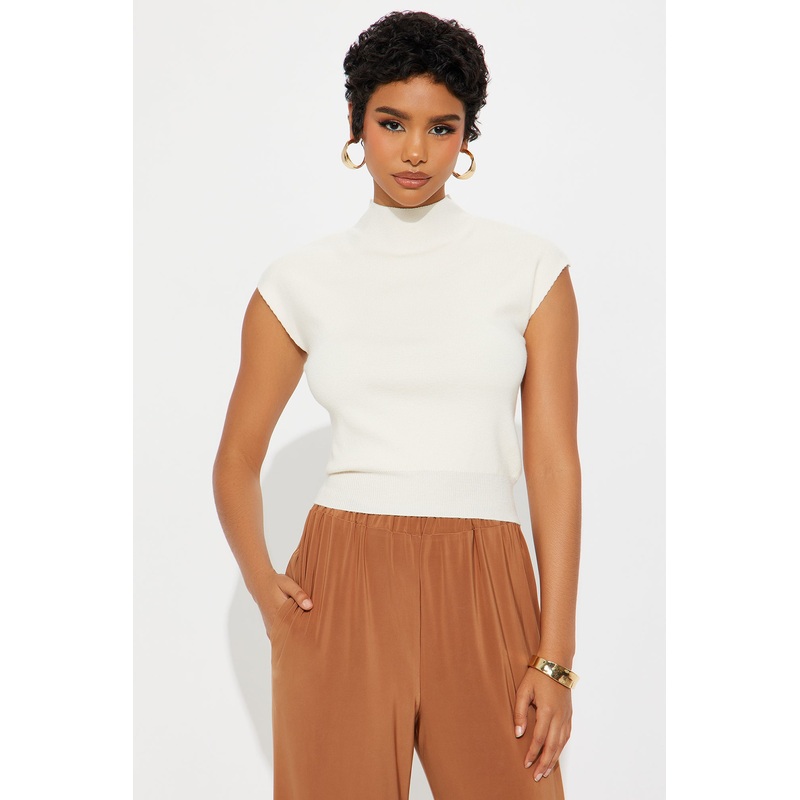 The Florence Vest Top – Cream