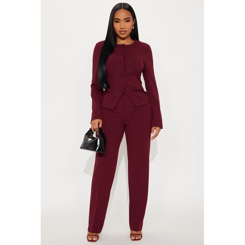 Mission Accomplished Trouser – Burgundy