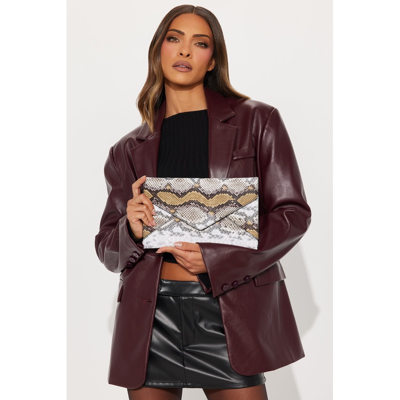 Too Posh Embossed Croc Clutch – Multi Color