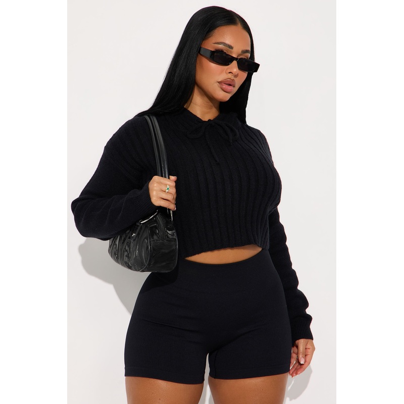Coco Hooded Sweater – Black