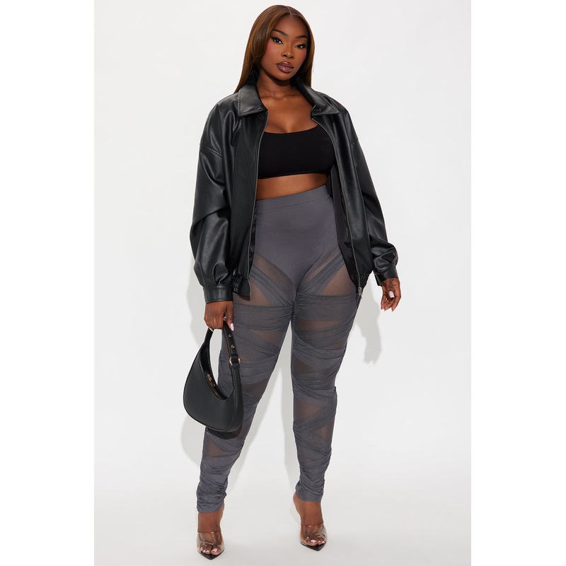 Heartbreaker Moves Mesh Cut Out Legging – Charcoal
