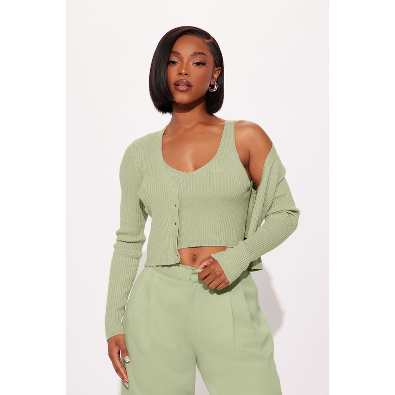 Rainy Afternoons Sweater Set – Sage