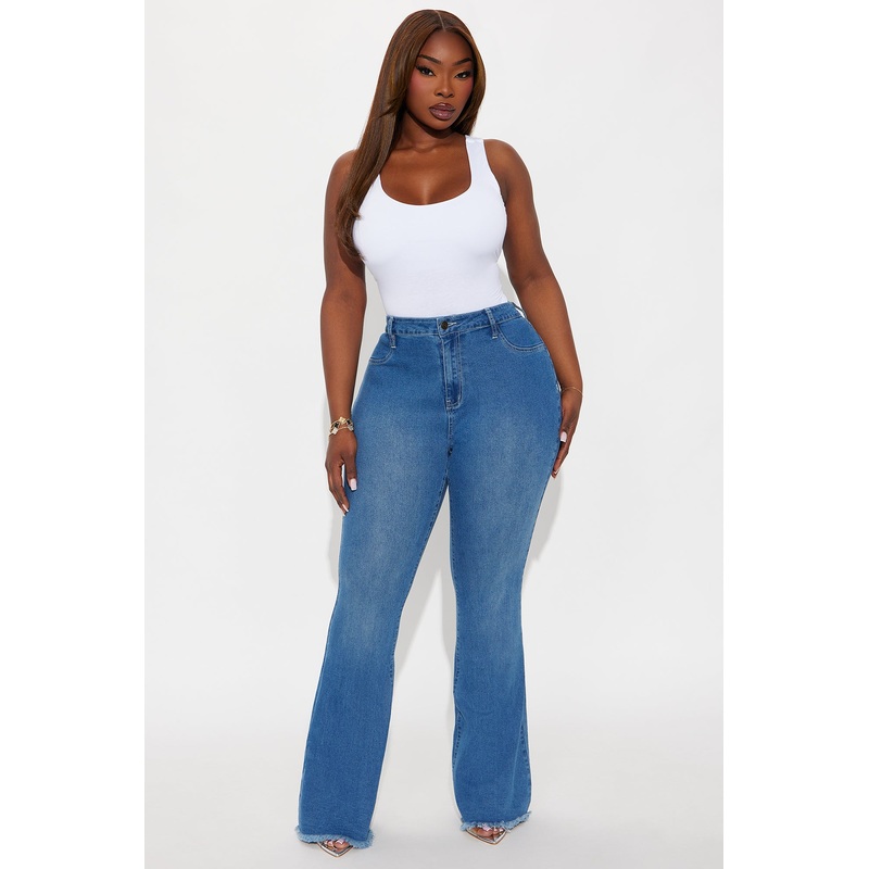 She Ate High Rise Stretch Flare Jeans – Medium Wash