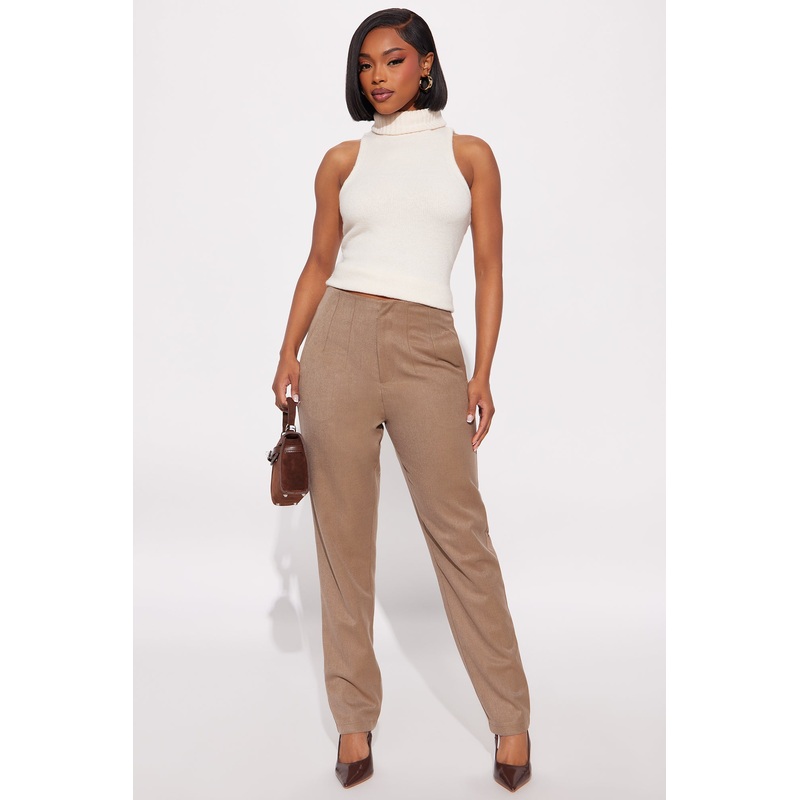 Check The Memo Skinny Trouser Pant 29 – Taupe
