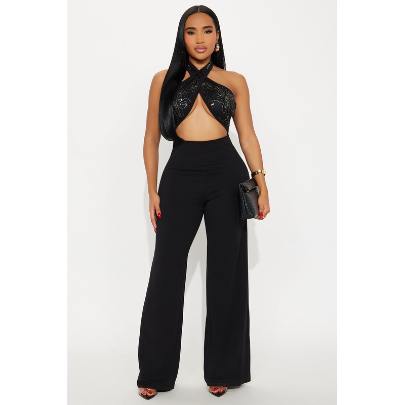 Shadow & Spark Embroidered Jumpsuit – Black