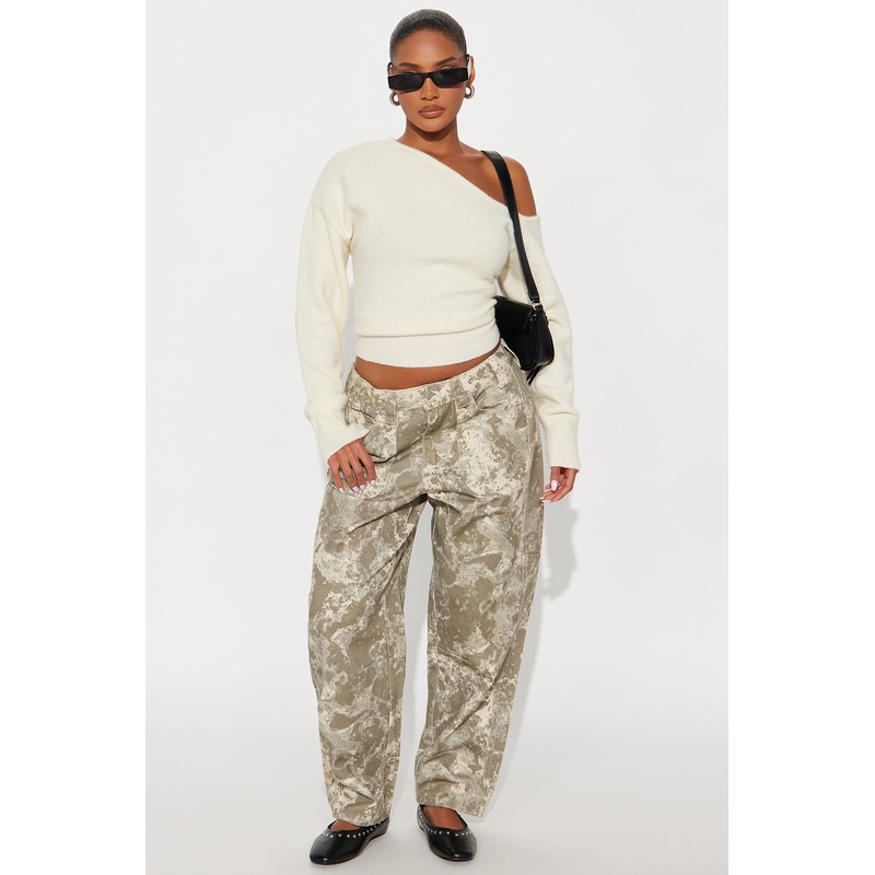 Home Base Barrel Leg Jeans – Grey/combo