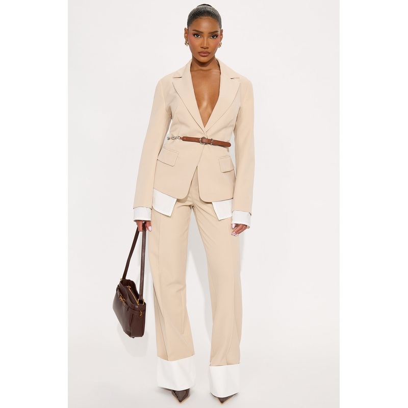 Making Moves Office Pant Set – Beige