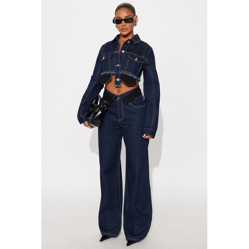 Nori Denim Washed Pant Set – Dark Denim