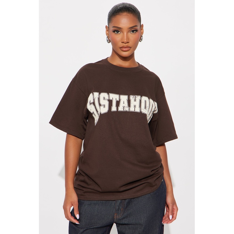 Sistahood Tee – Brown