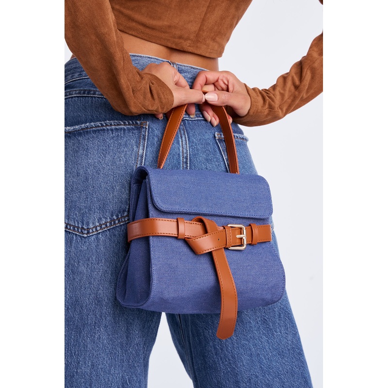 Wrapped Up In You Denim Satchel – Denim
