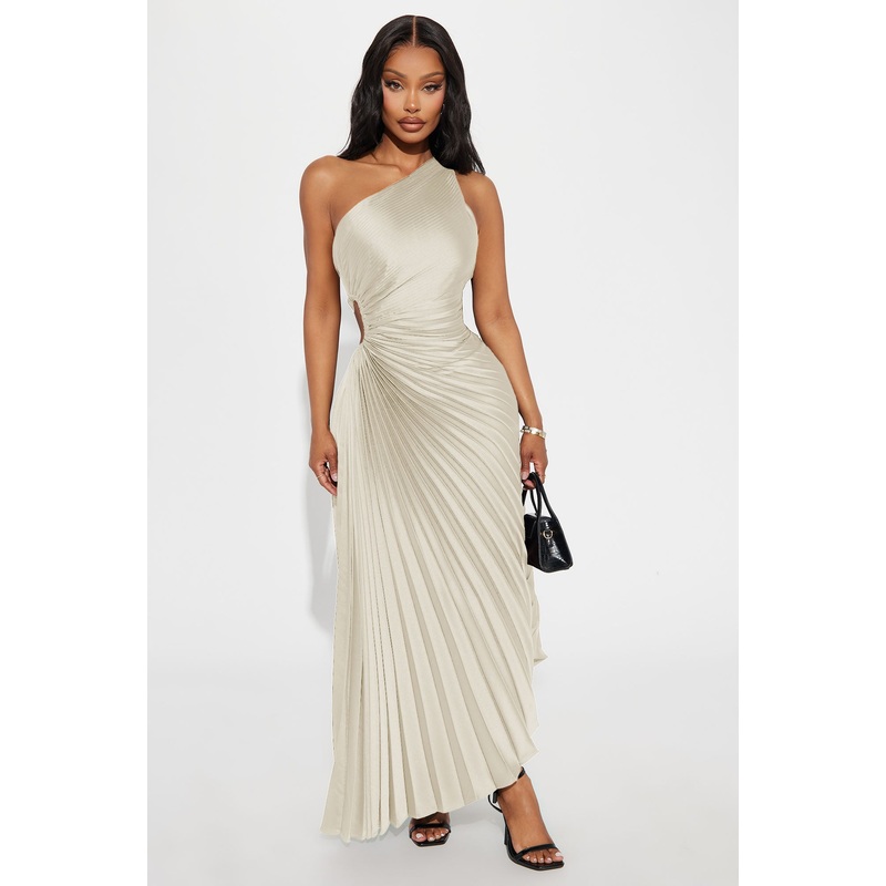 Belle Satin Maxi Dress – Ivory