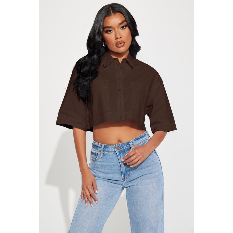 Busy Weekends Poplin Shirt – Chocolate