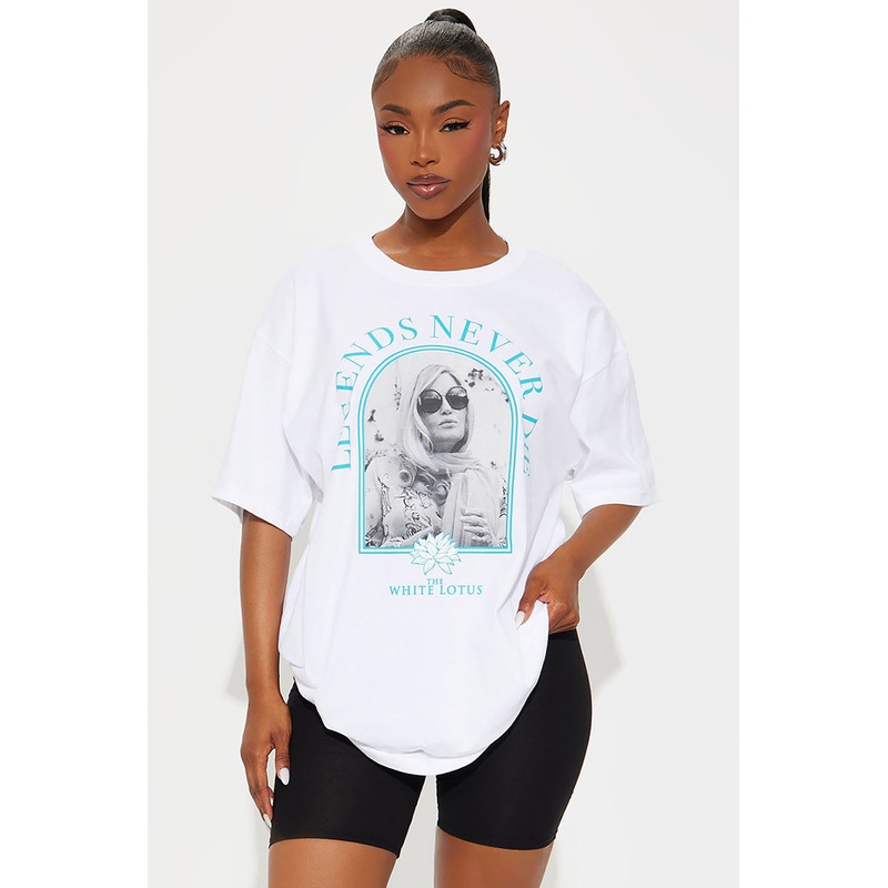 White Lotus Legends Never Die Tee – White