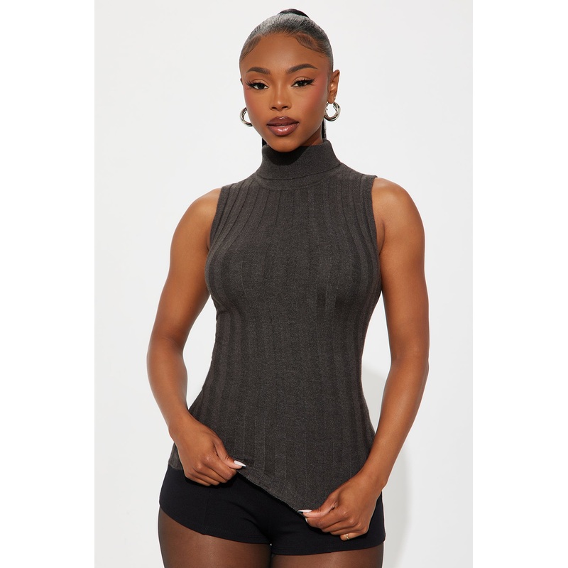 Your Best Friend Pullover Sweater Top – Charcoal
