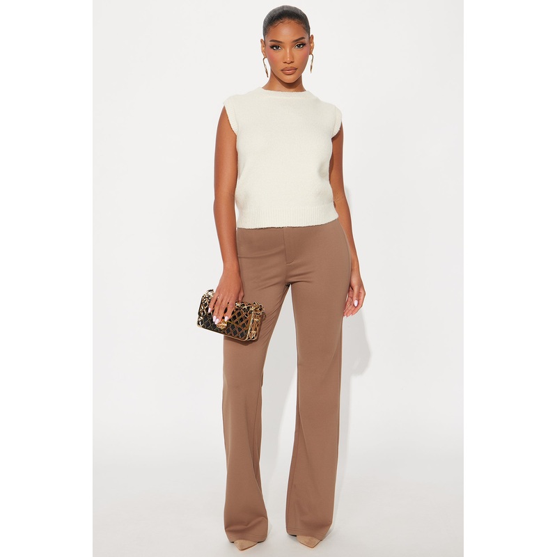 Esme Straight Leg Ponte Pant 33 – Mocha