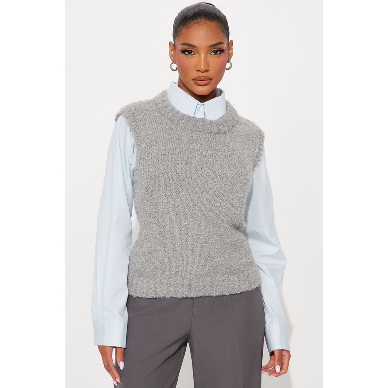 Heart’s Racing Pullover Sweater – Grey