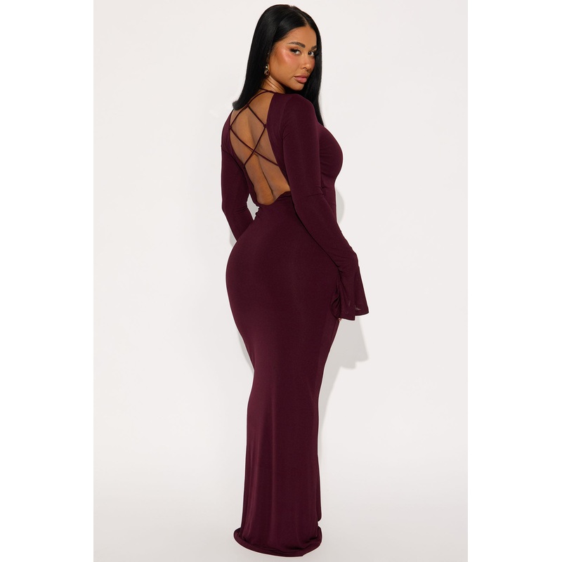 Maya Strappy Back Maxi Dress – Plum