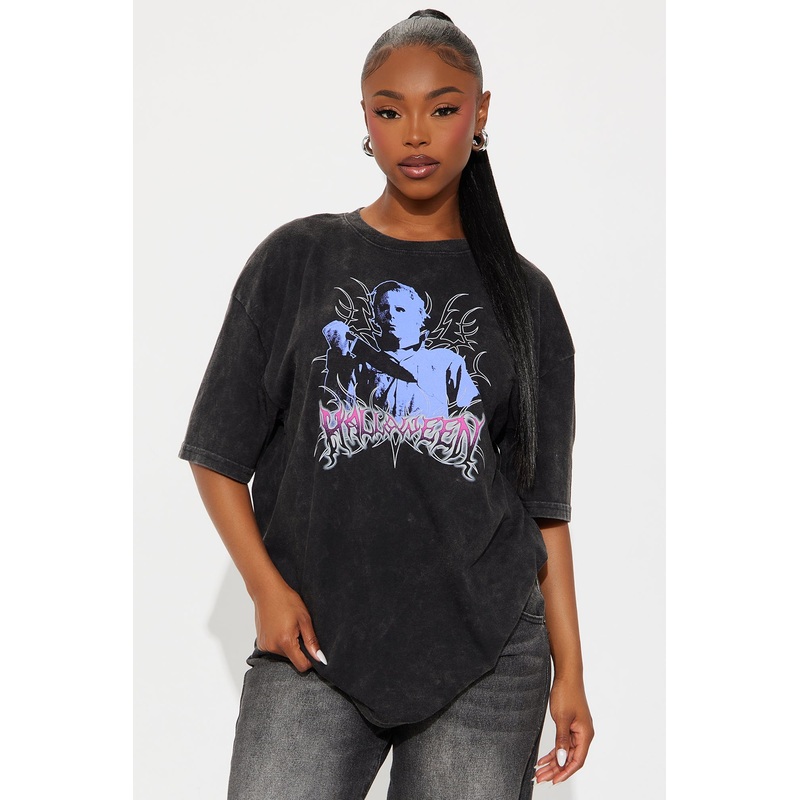 Michael Myers Pure Evil Washed Tee – Black Wash