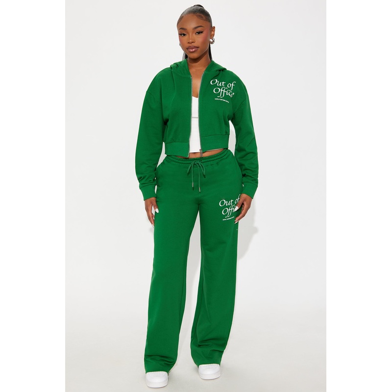 Out Of Office Lounge Pant Set – Kelly Green