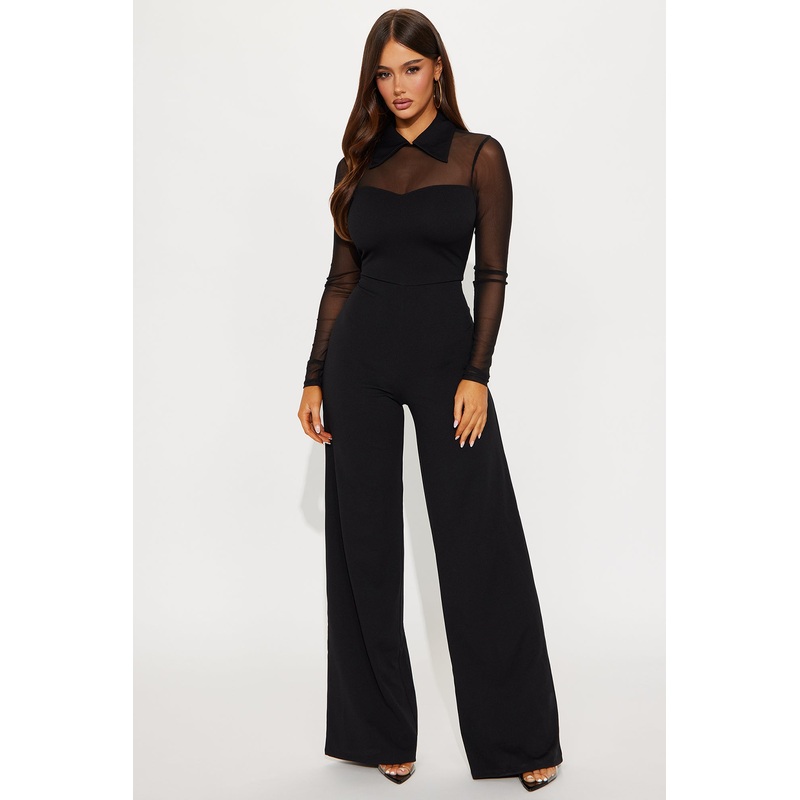 Paola Wide Leg Jumpsuit – Black