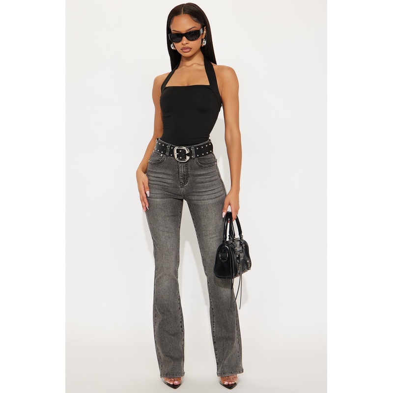 Tessa High Rise Bootcut Jeans – Grey