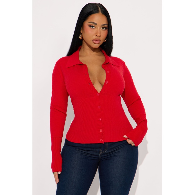 The Maya Cardigan – Red