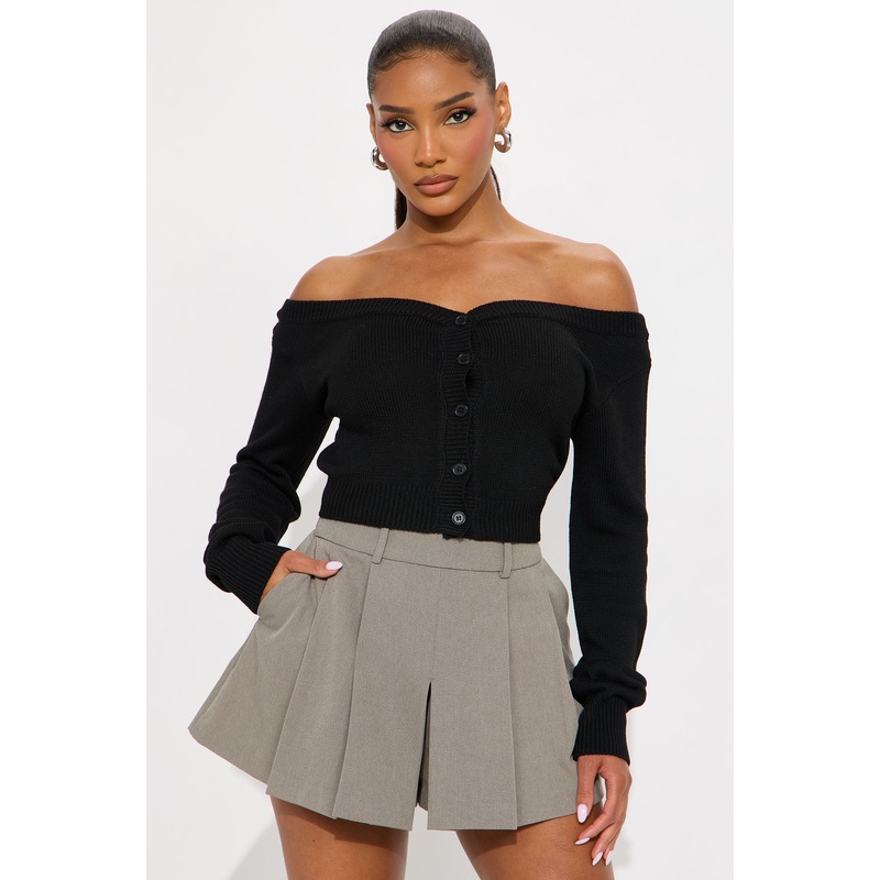 All I’ve Got Boat Neck Cardigan – Black