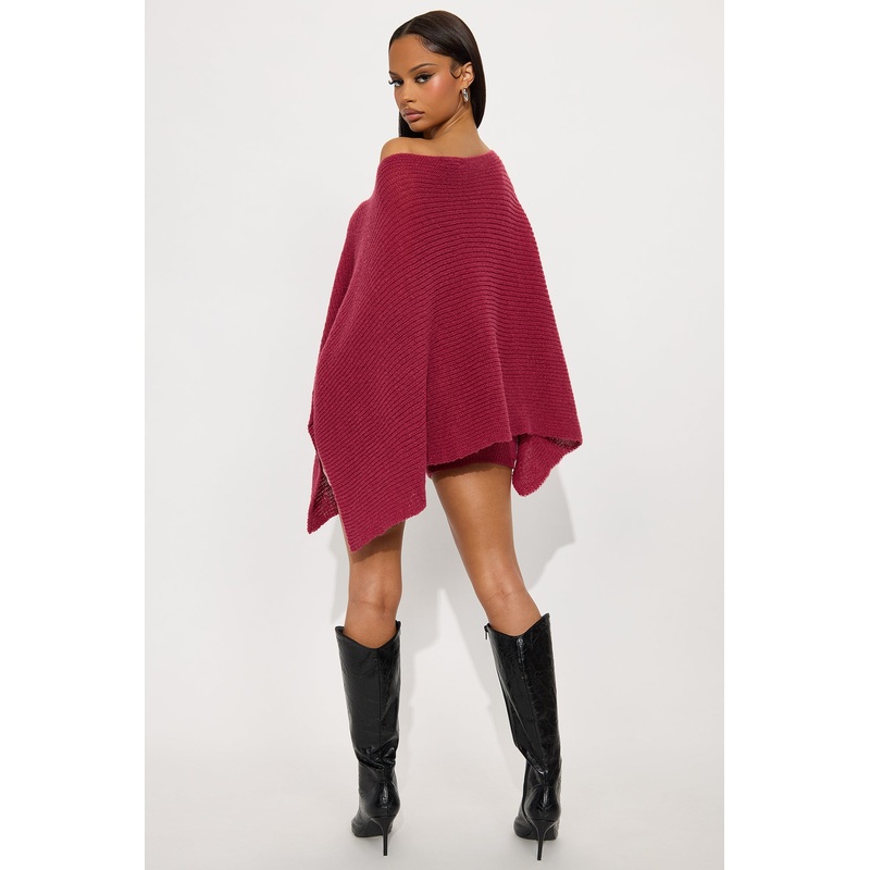 Always A Vibe Sweater Short Set – Wine