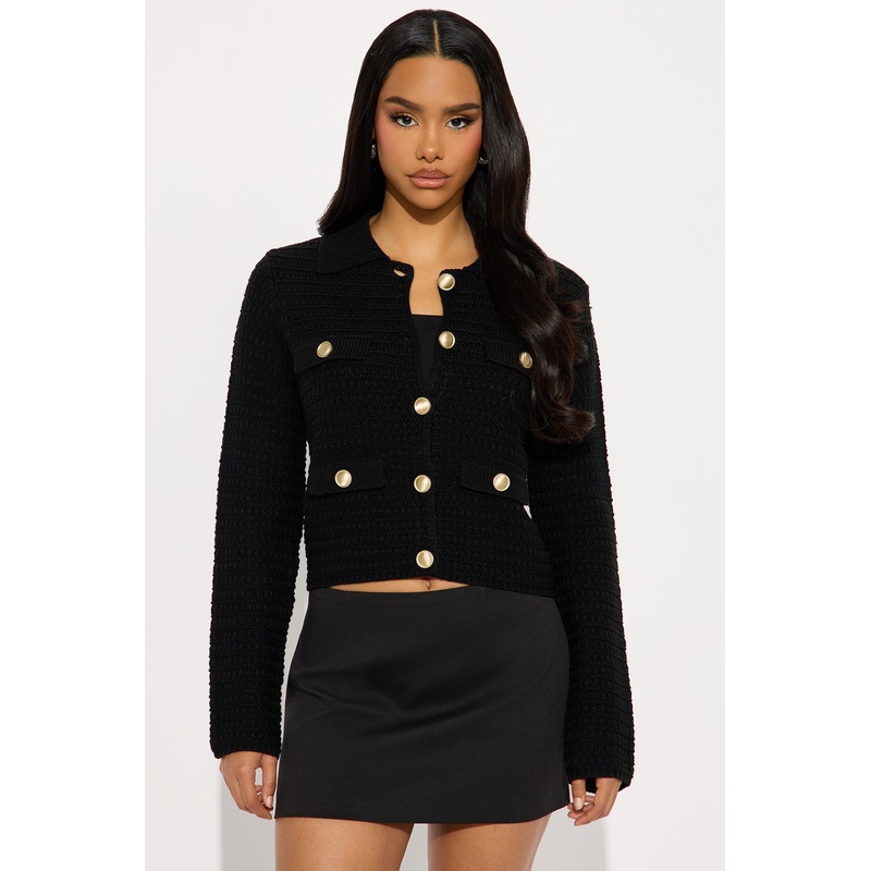 Fill Me In Cardigan – Black