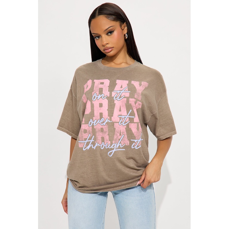 Pray On It Tee – Brown