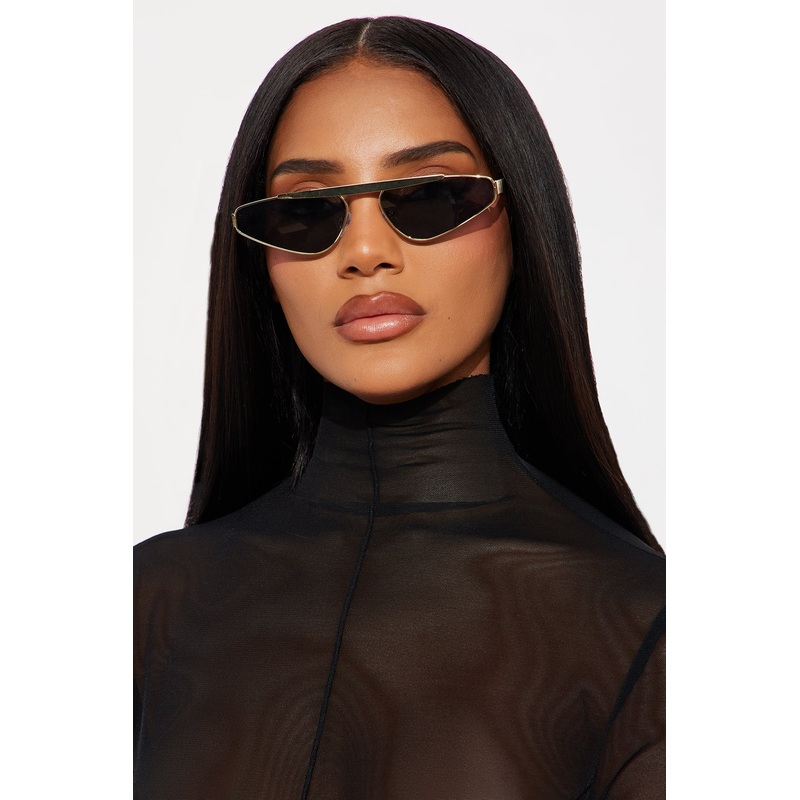 Anna Eyes Aviator Sunglasses – Gold/Black
