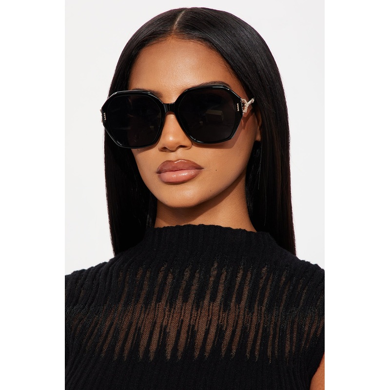 Dawn And Dusk Rounded Sunglasses – Black