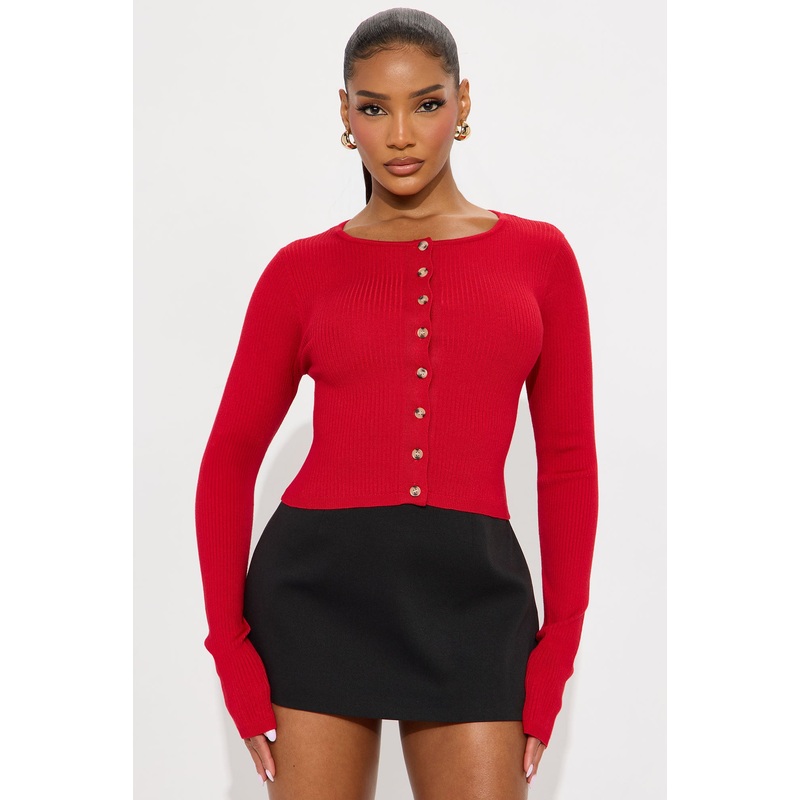 Make Things Right Cardigan – Red