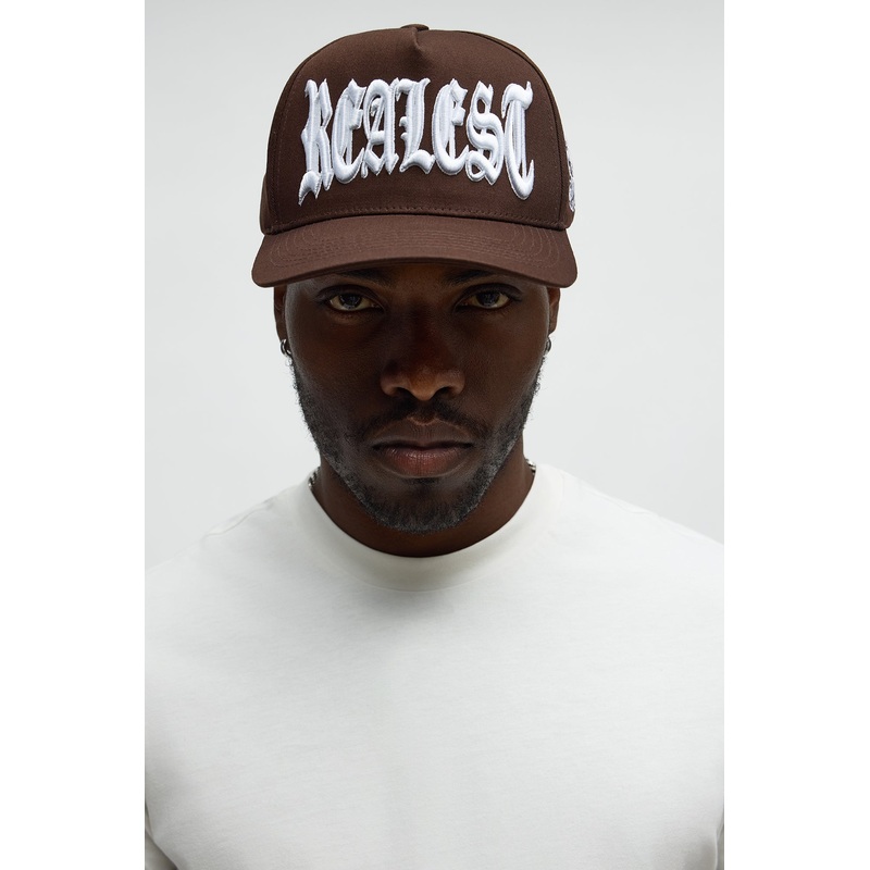 Realest Structured Snapback Hat – Brown