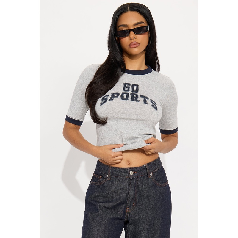 Go Sports Baby Tee – Grey