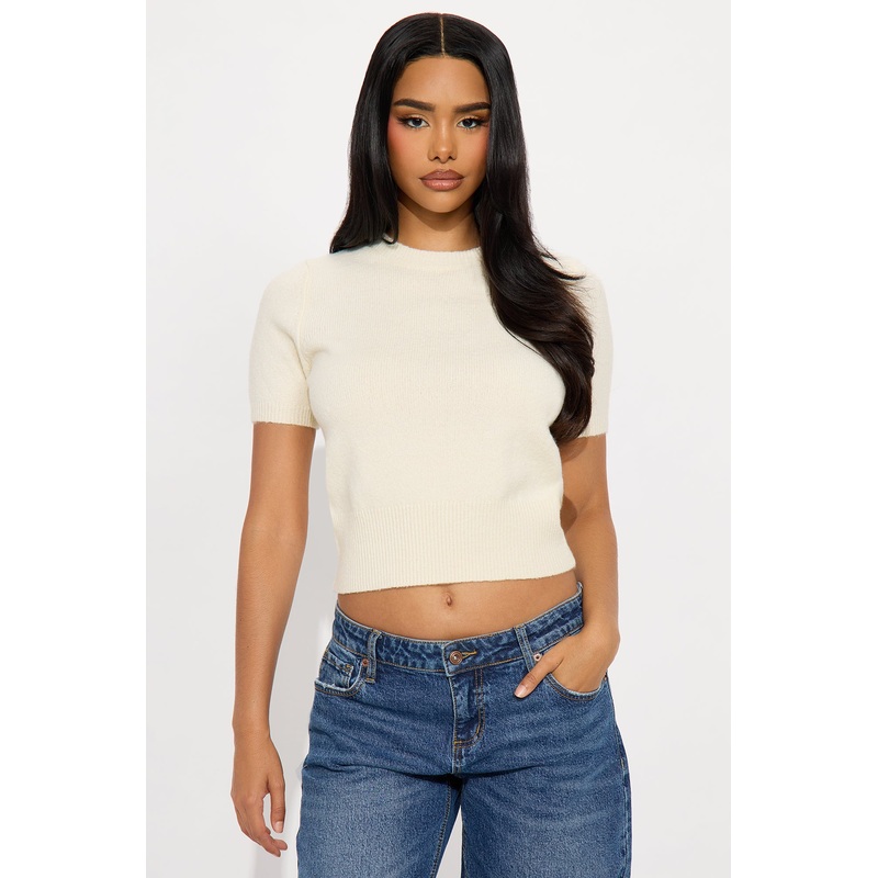 Living For The Weekend Pullover Sweater – Cream