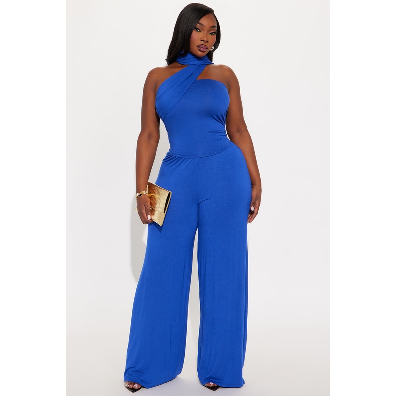 Mina Scarf Halter Pant Set – Royal
