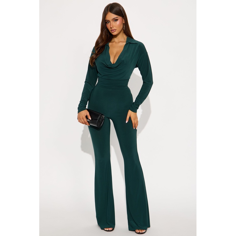 Samantha Cowl Neck Pant Set – Hunter