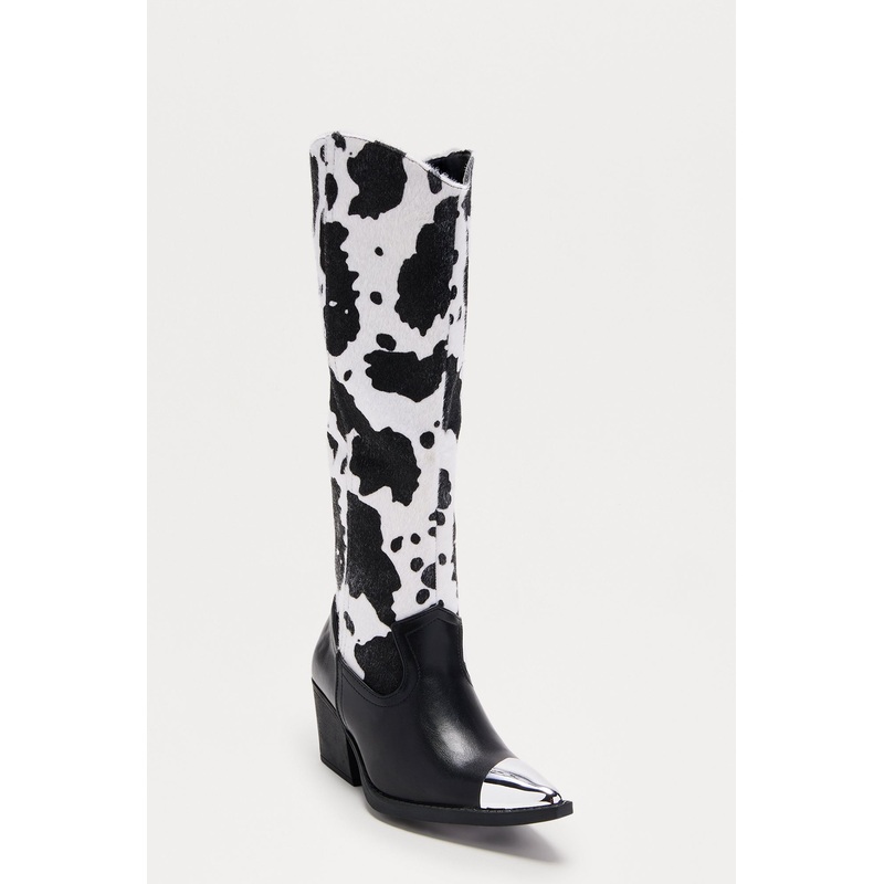 Stallion Animal Print Boots – Black/combo