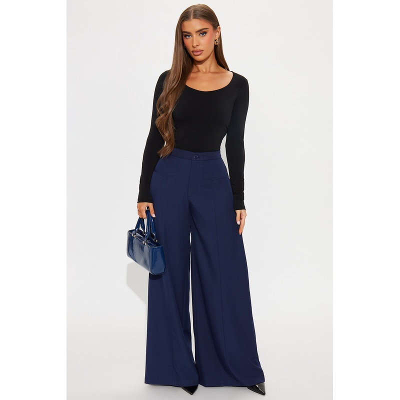 Carmina Wide Leg Pant 33 – Navy