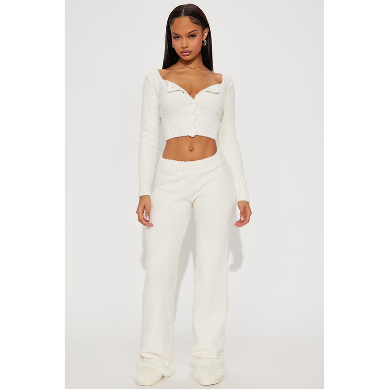 Lana Cozy Sweater Pant Set – Cream