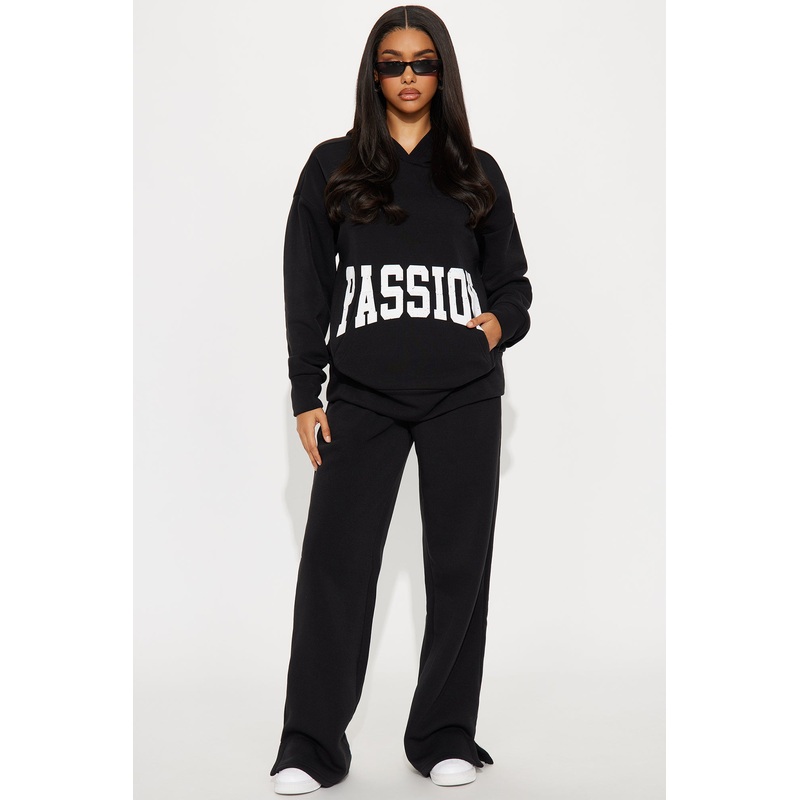 Setting Intentions Fleece Sweatsuit Set – Black