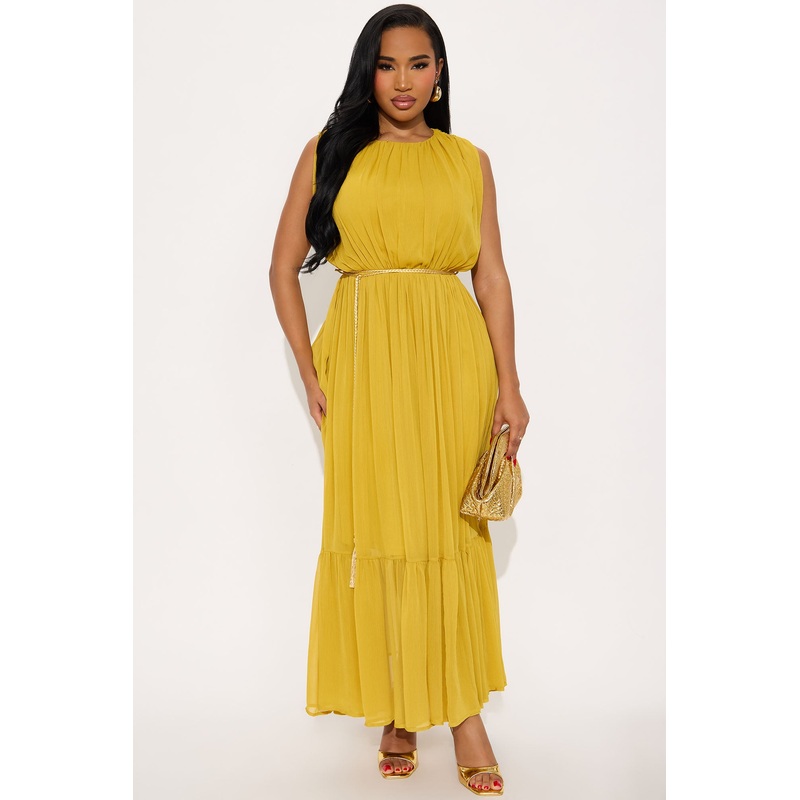 Call It Classy Chiffon Maxi Dress – Mustard