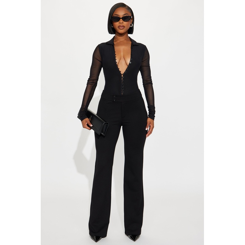 Esme Straight Leg Ponte Pant 33 – Black