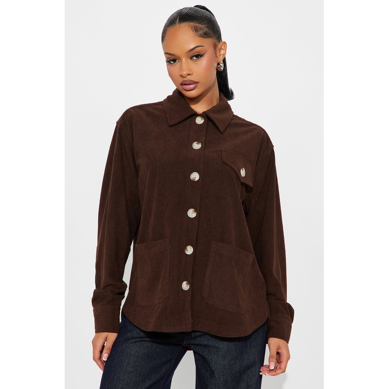 Feel No Ways Corduroy Shirt – Brown